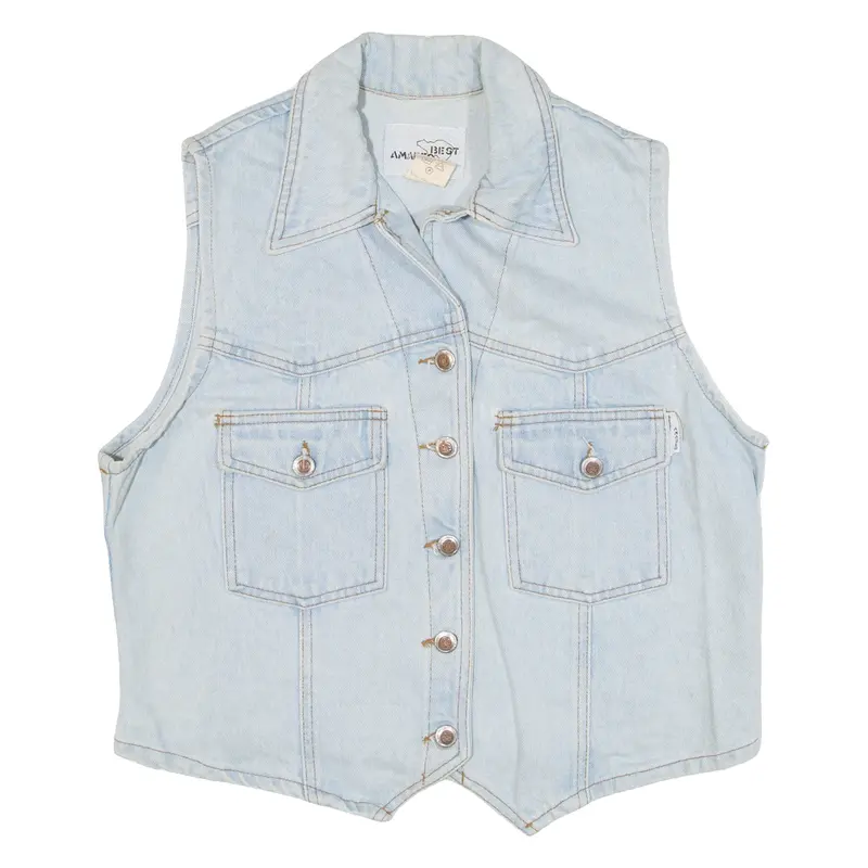 Best Amadeo Womens Denim Gilet Blue L 1