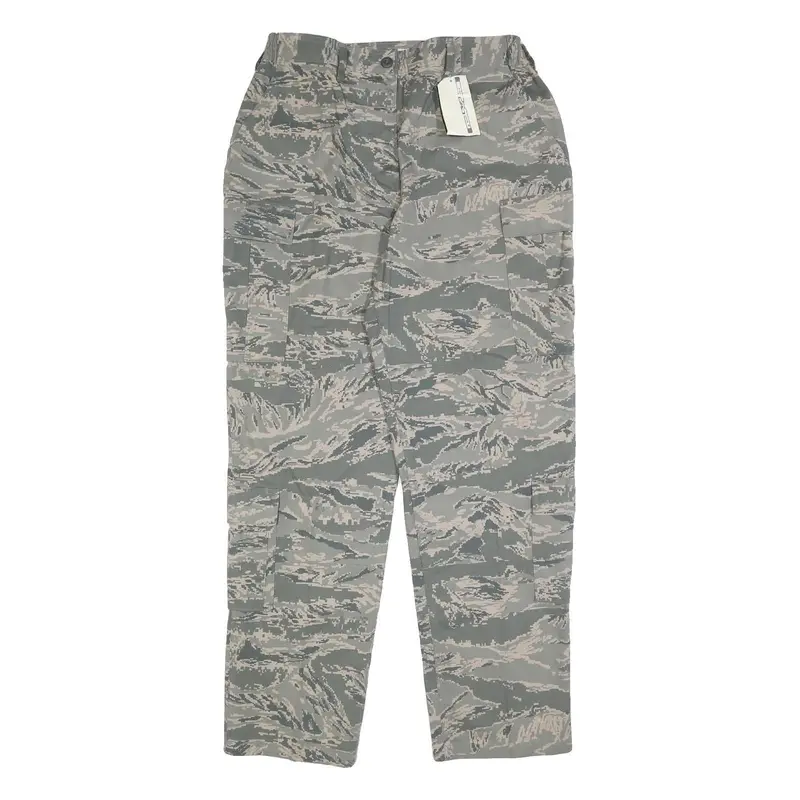 Bethel Industries Womens Cotton Blend Grey Camouflage Regular Fit Cargo Trousers 1