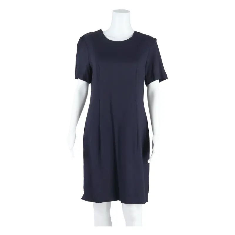 Betsy's Things Womens Pencil Dress Blue Viscose Short Sleeve Knee Length M 1