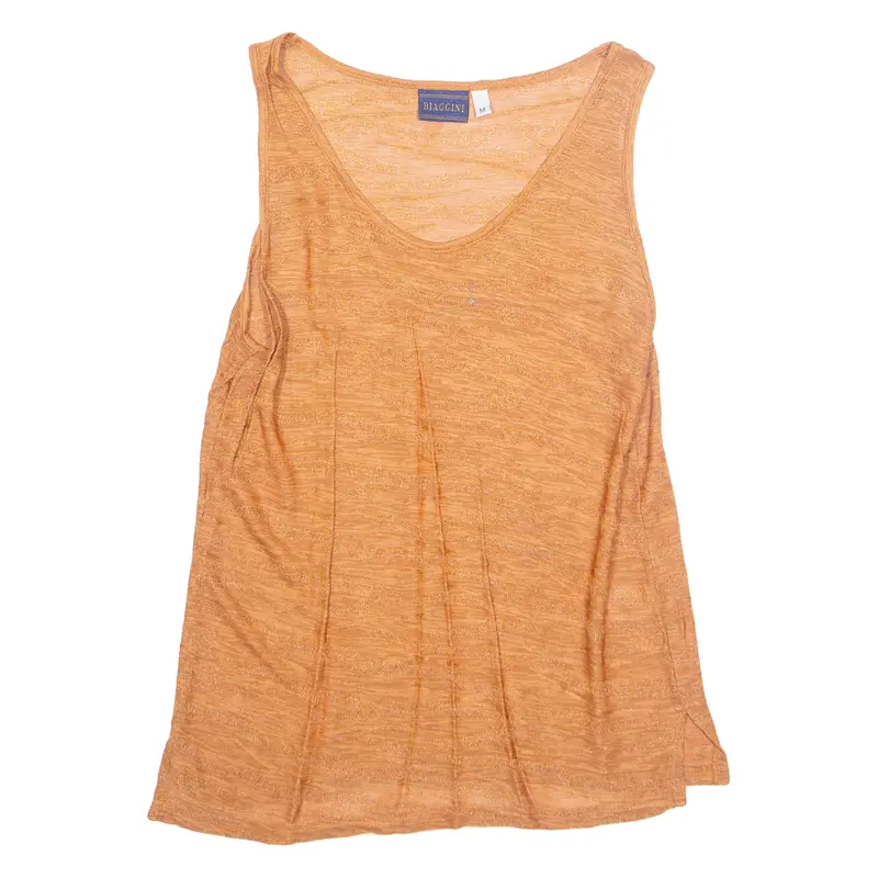Biaggini Womens Vest Orange Sleeveless Viscose M 1