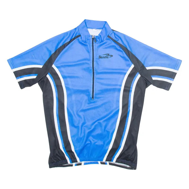 Biemme Cycling Mens Jersey Blue 1/2 Zip Xl 1