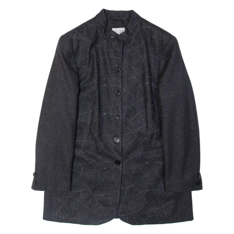 Biesse Womens Blazer Jacket Grey Wool Uk 14 1