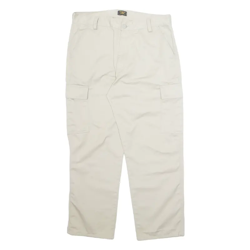 Bigstar Cargo Mens Trousers Beige Regular Straight W34 L28 1