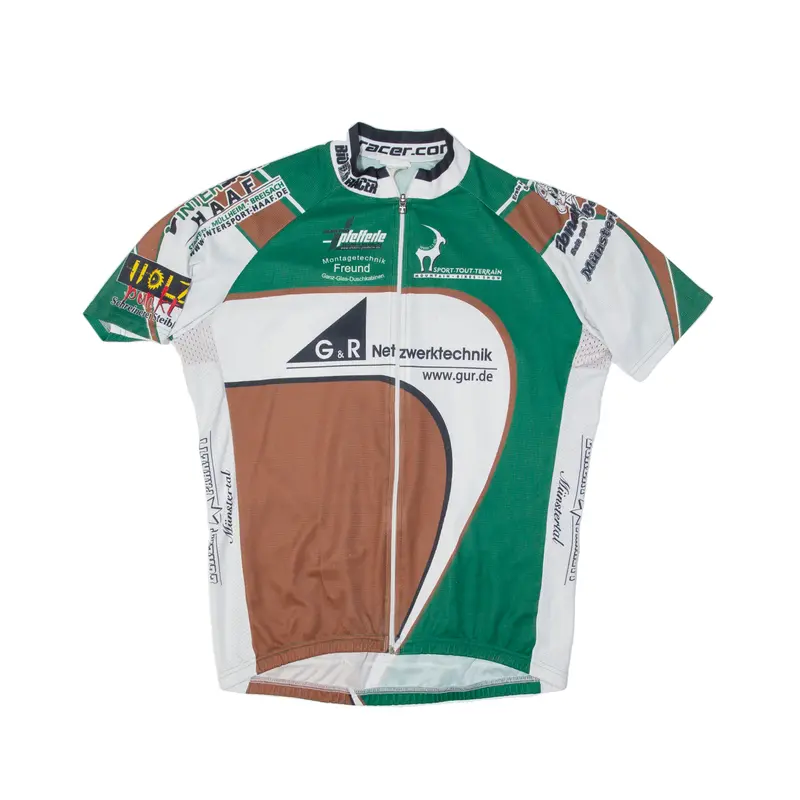 Bio Racer Cycling Full Zip Mens Jersey Green L 1