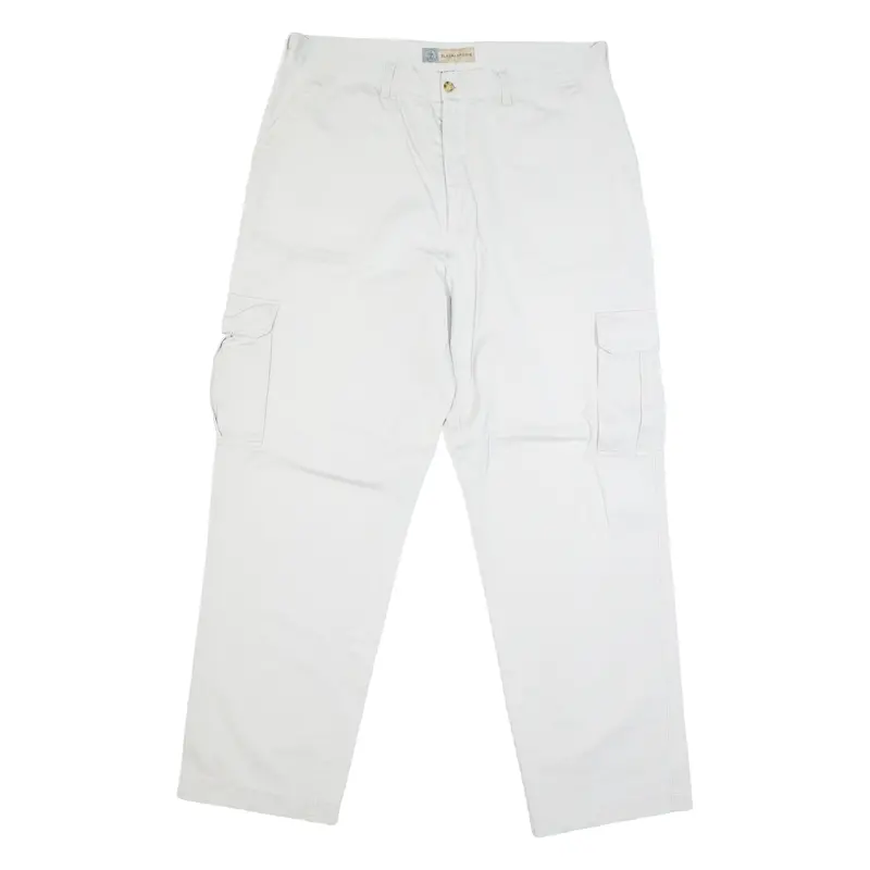 Black & Brown Cargo Mens Trousers Grey Regular Straight W35 L30 1