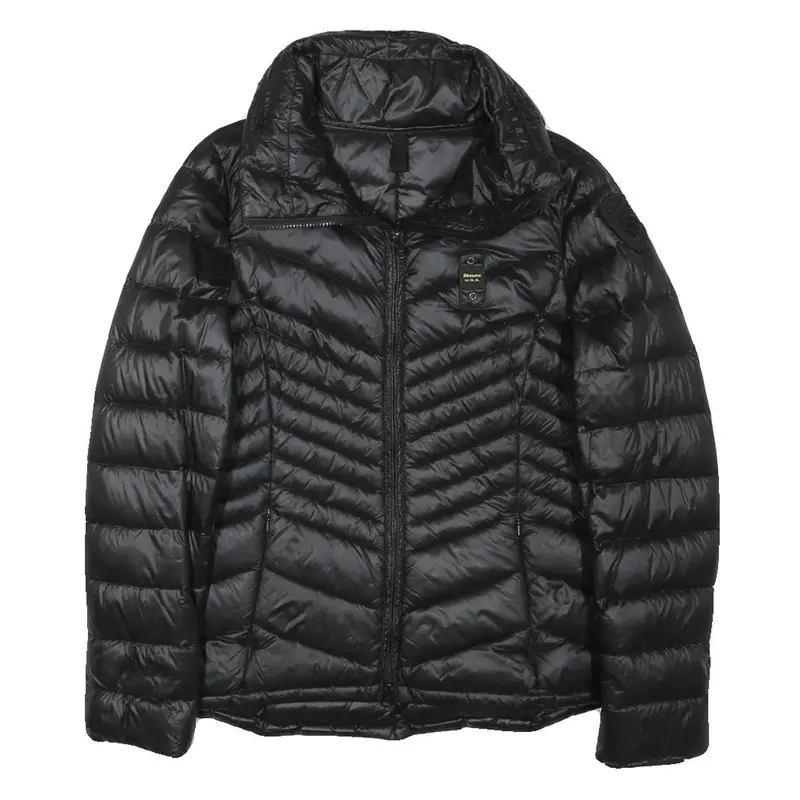 Blauer Womens Black Quilted Puffer Jacket S Polyester Blend Zip Lightweight 1