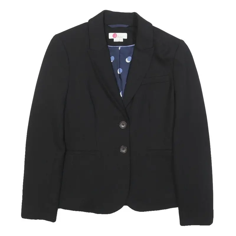 Boden Womens Black Blazer Jacket Uk 6 Viscose Blend Plain Button Closure 1