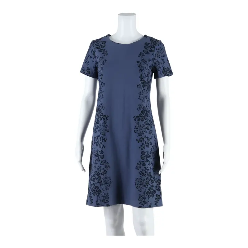 Boden Womens T-Shirt Dress Blue Floral Short Sleeve Midi Uk 12 1