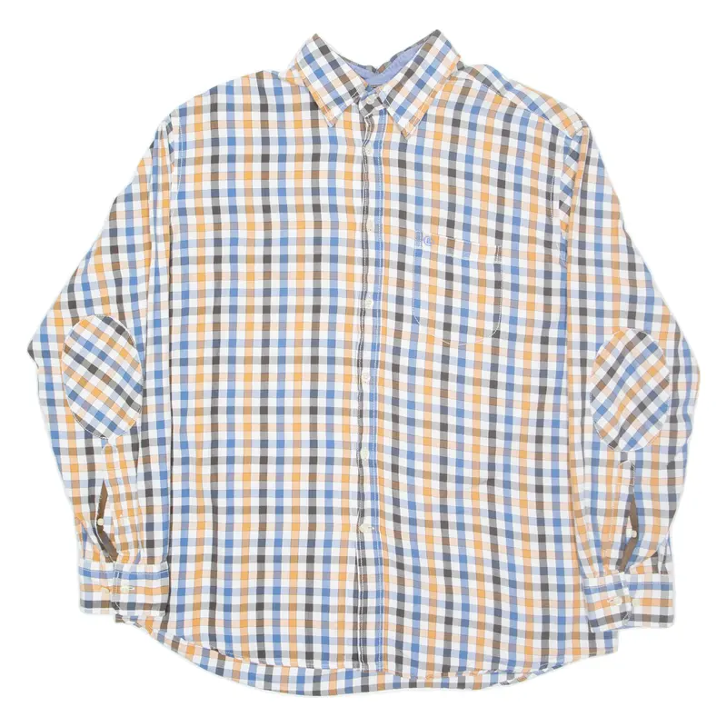 Bogner Mens Shirt Blue Check Long Sleeve L 1