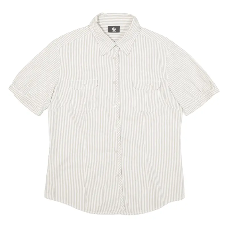 Bogner Womens Shirt White Striped L 1