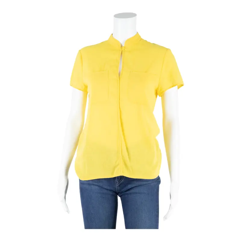 Bogner Womens Top Yellow High Neck S 1