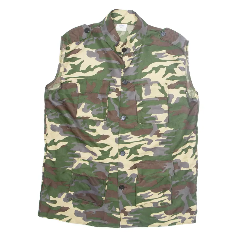 Boland Mens Shirt Green Camouflage Sleeveless L 1