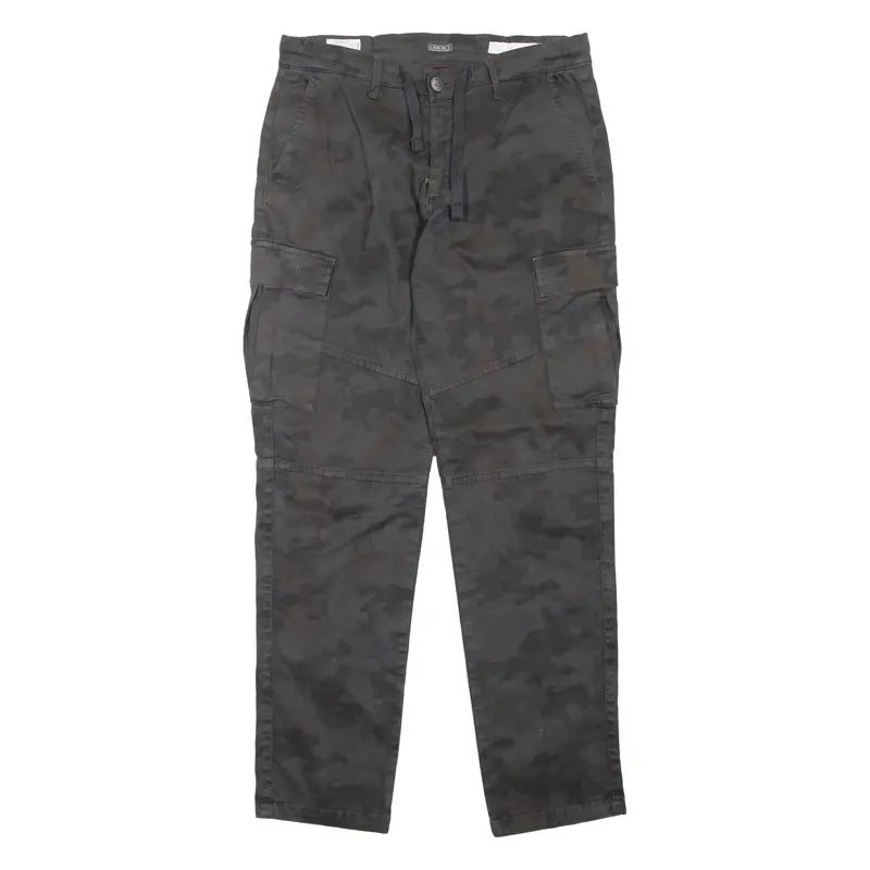 Bomboogie Camo Mens Trousers Black Regular Tapered W32 L30 1