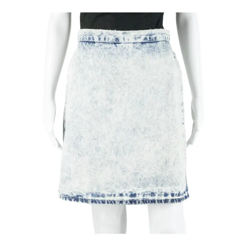 Bongo Washed Womens Straight Skirt Blue Knee Length 90S Denim M 1