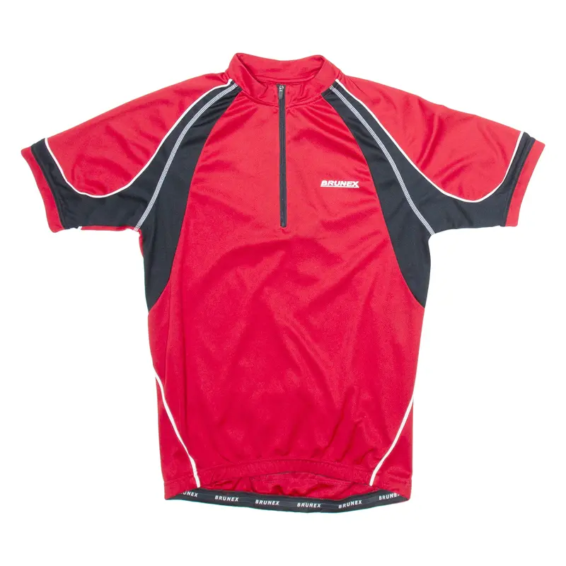 Brunex Cycling Mens Jersey Red 1/4 Zip M 1
