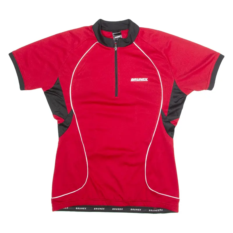 Brunex Cycling Mens Jersey Red 1/4 Zip M 1
