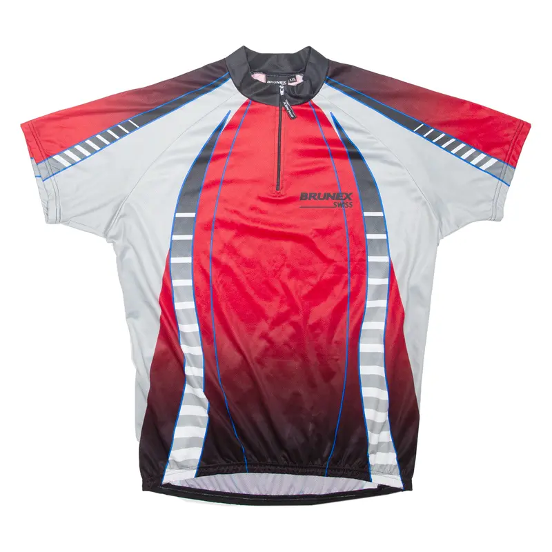 Brunex Cycling Shirt Mens Jersey Red 1/2 Zip 2Xl 1