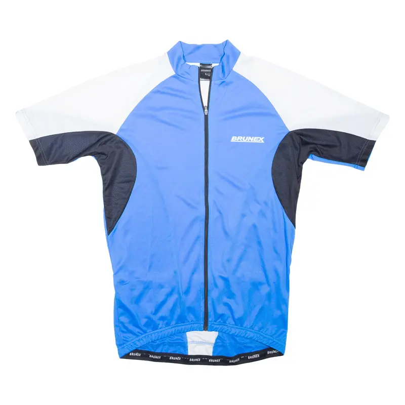 Brunex Full Zip Cycling Shirt Mens Jersey Blue L 1