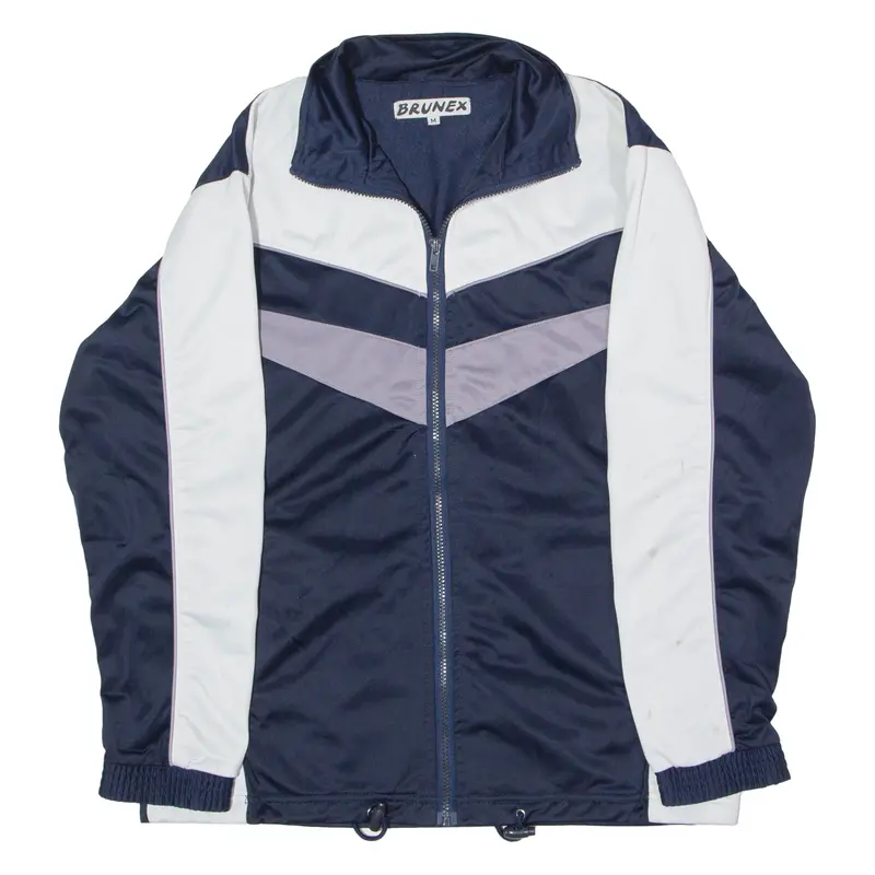 Brunex Mens Track Jacket Blue 90S Colourblock M 1