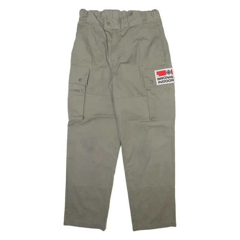 Brunig Indoor Cargo Mens Trousers Grey Relaxed Tapered W30 L30 1