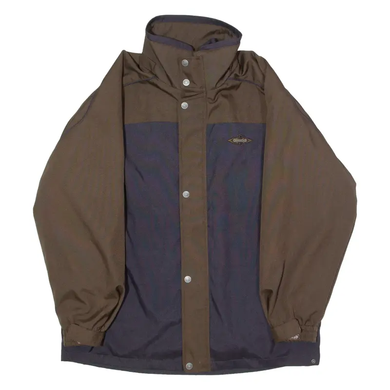 Brunotti 2 In 1 Mens Coat Brown Canvas Colourblock L 1