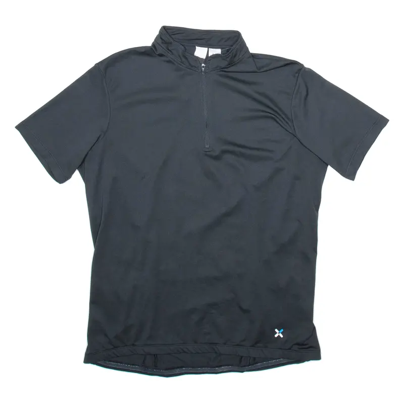 Btwin Cycling Mens Jersey Black 1/4 Zip Xl 1