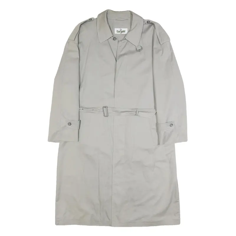 Bugatti Mens Beige Cotton Trench Jacket Xl Button Closure Classic Fit Stylish 1