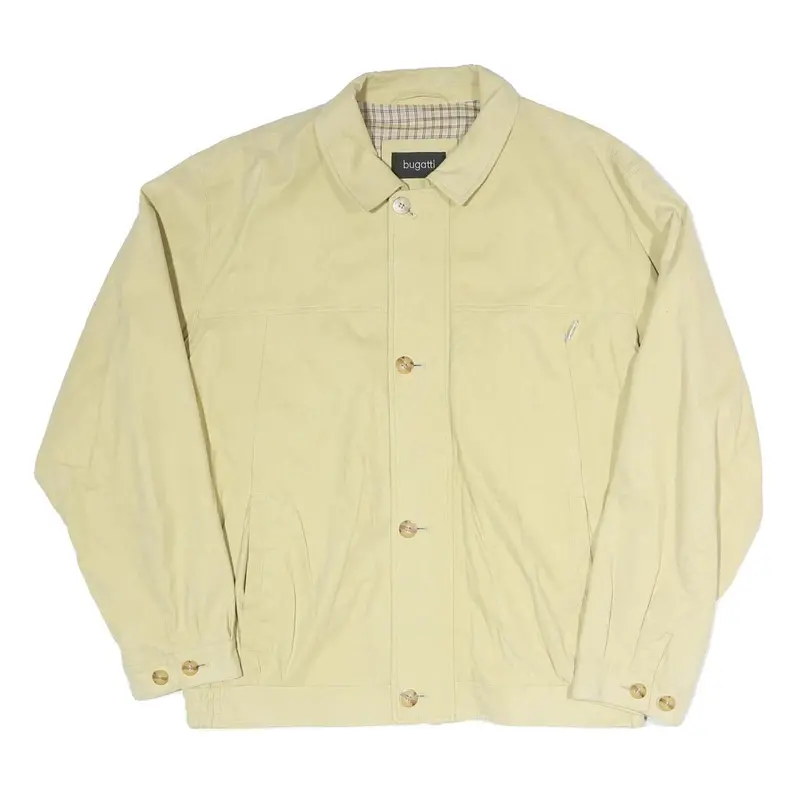 Bugatti Mens Cream Coach Button Closure Jacket Xl Polyester Blend Plain Woven 1