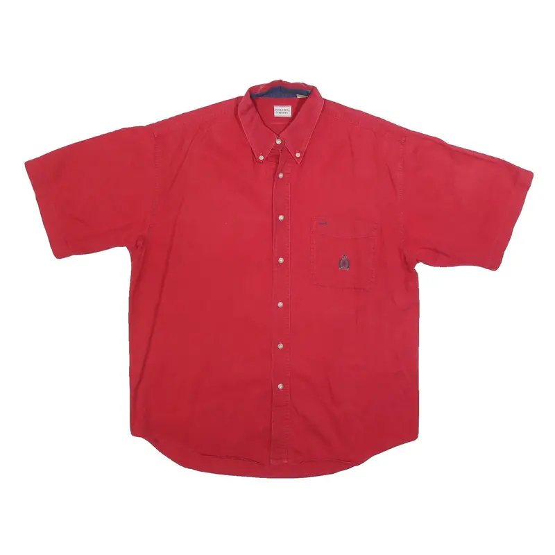 Bugle Boy Mens Red Cotton Button Down Shirt Xl Comfortable Casual 1