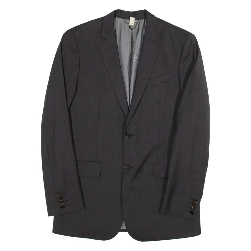 Burberry Mens Blazer Jacket Green Wool 90S M 1