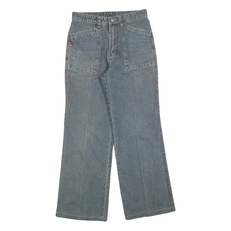 Bxh Womens Relaxed Blue Denim Jeans W29 L29 Patch Pocket Zip Closure 1