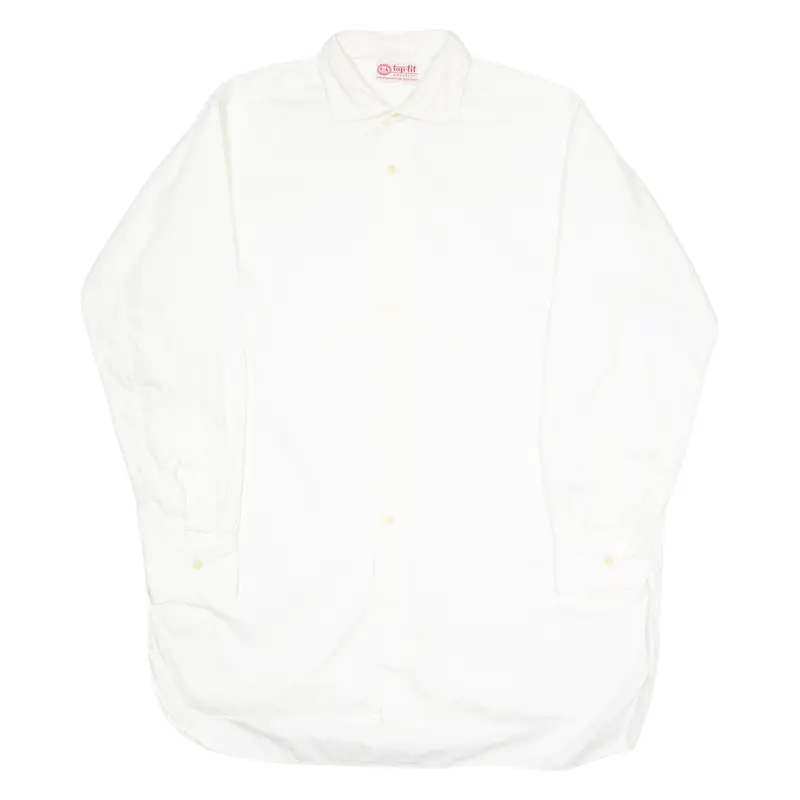 C&A Mens Plain Shirt White Long Sleeve Xl 1