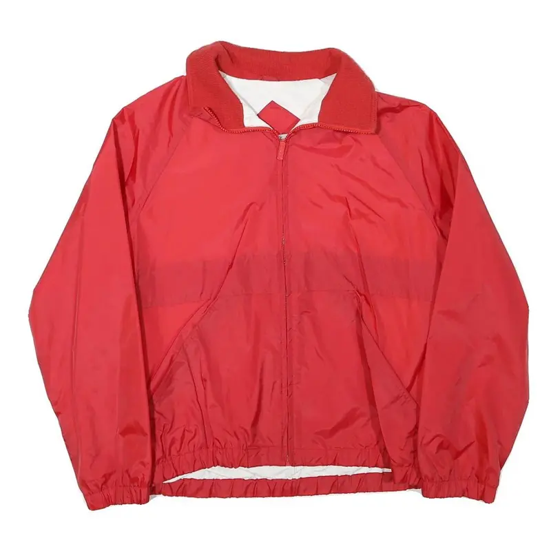 Cabin Creek Womens Red Jacket M Polyester Blend Zip Lightweight Casual Outerwear 1