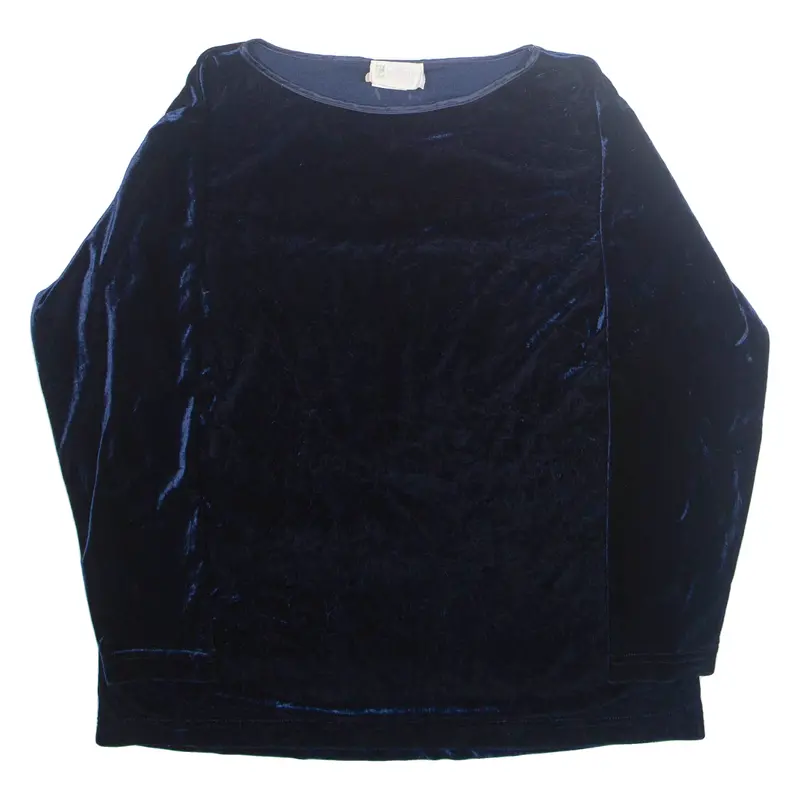 California Dynasty Womens Blouse Blue Long Sleeve L 1