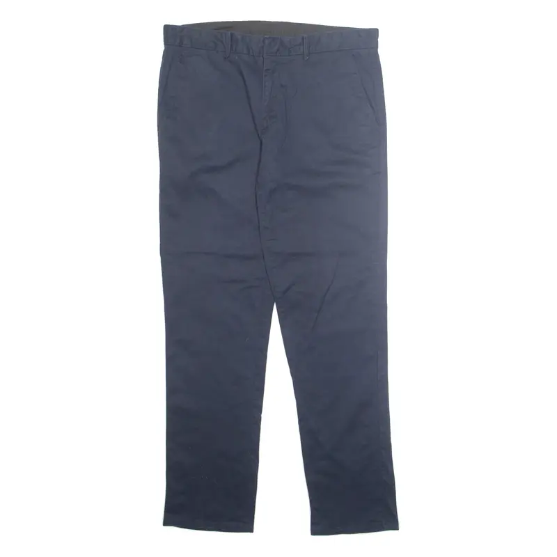 Calvin Klein Chino Mens Trousers Blue Slim Straight W33 L32 1