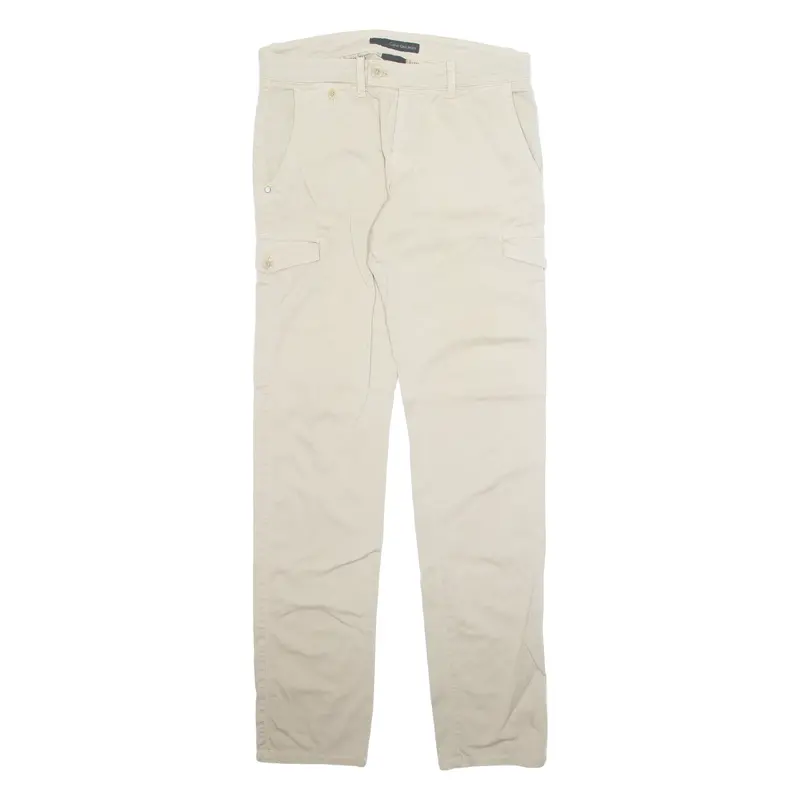 Calvin Klein Jeans Chino Cargo Mens Trousers Beige Regular Skinny W30 L33 1
