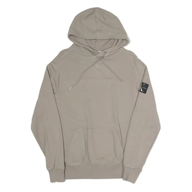 Calvin Klein Jeans Mens Beige Pullover Hoodie Xxs Cotton Blend Casual 1
