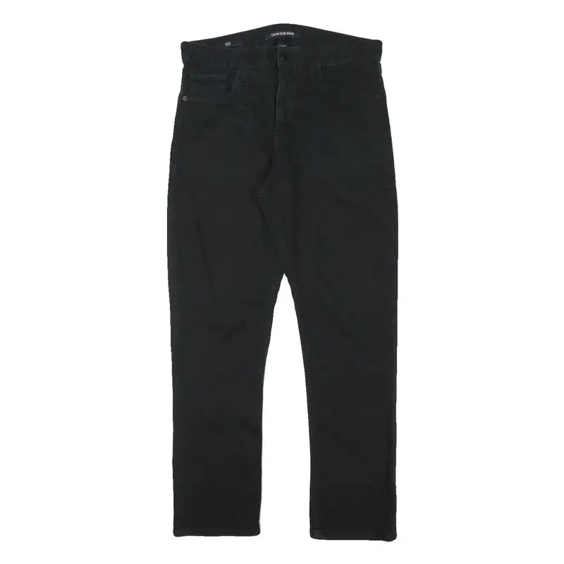 Calvin Klein Jeans Mens Black Regular Straight Denim W30 L27 Zip Cotton Blend 1