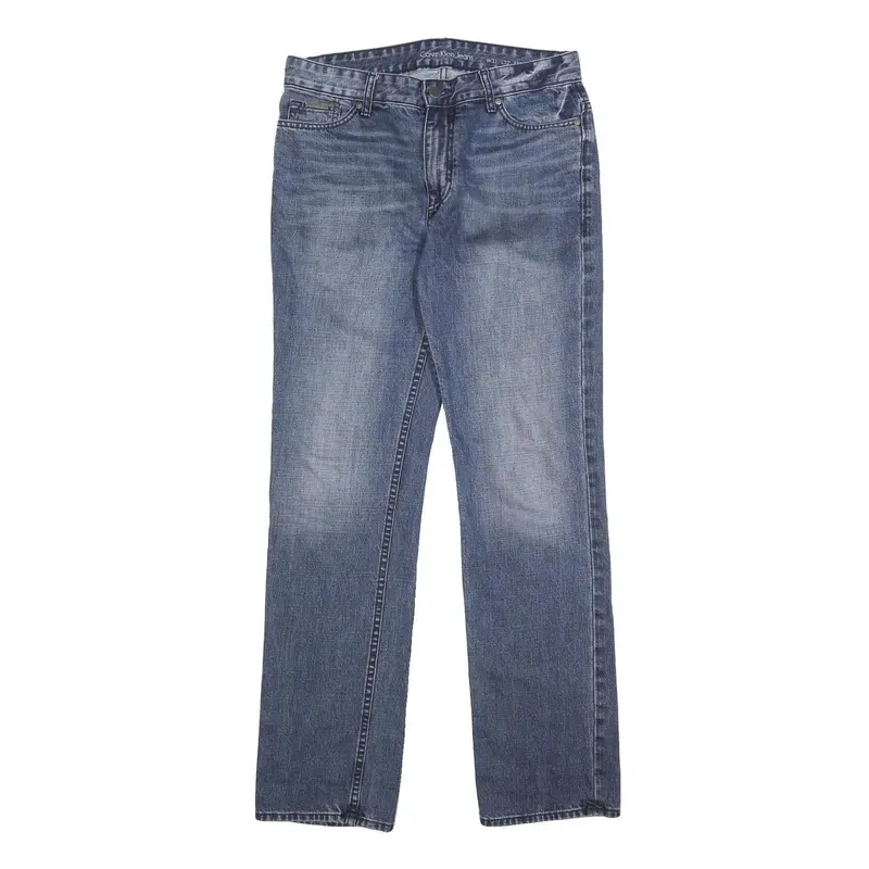 Calvin Klein Jeans Mens Blue Regular Straight Denim Medium W31 L32 Classic Style 1