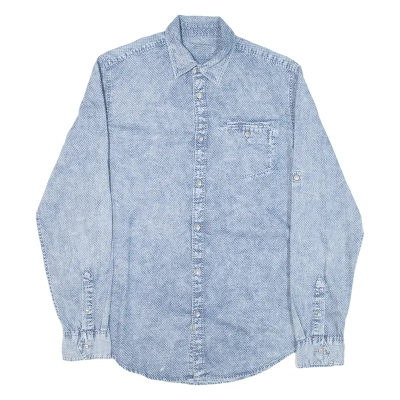 Calvin Klein Jeans Mens Shirt Blue Long Sleeve S 1