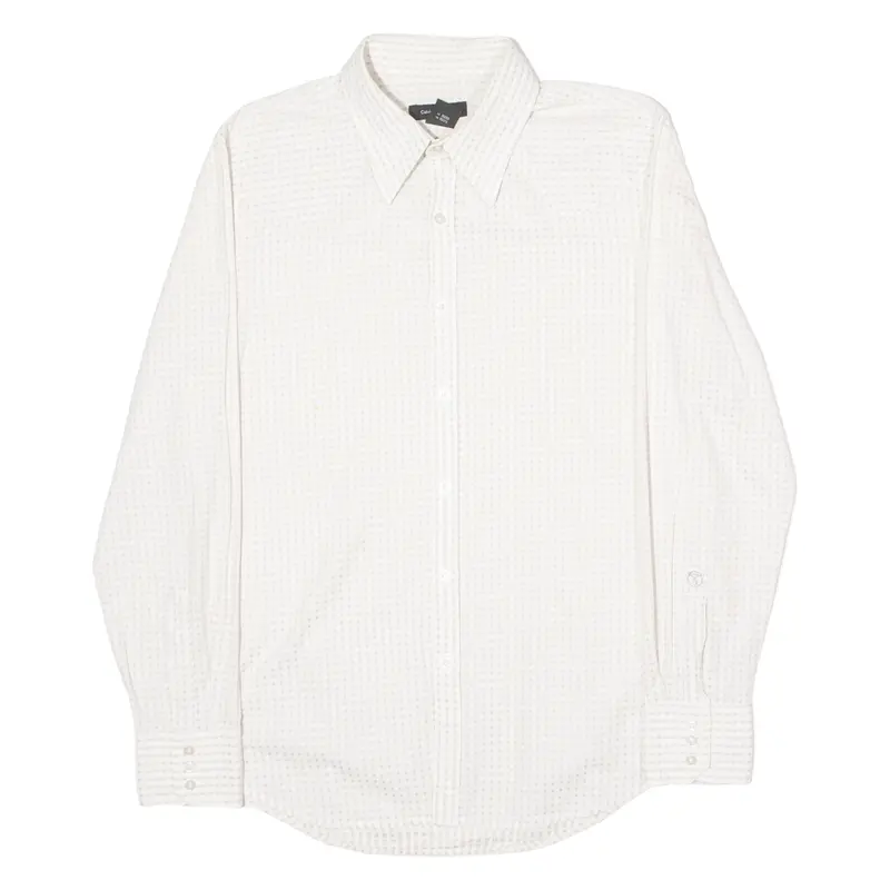 Calvin Klein Jeans Mens Shirt White Diamond Long Sleeve M 1