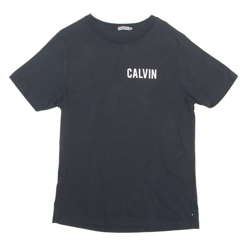 Calvin Klein Jeans Mens T-Shirt Black Crew Neck M 1