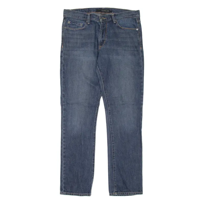 Calvin Klein Jeans Narrow Leg Womens Jeans Blue Regular Straight W32 L32 1