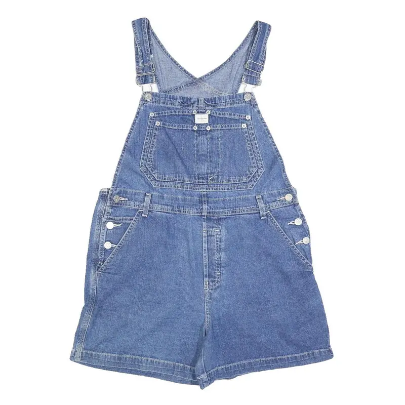 Calvin Klein Jeans Womens Blue Denim Dungarees Regular Fit Cotton Size M W36 L5 1