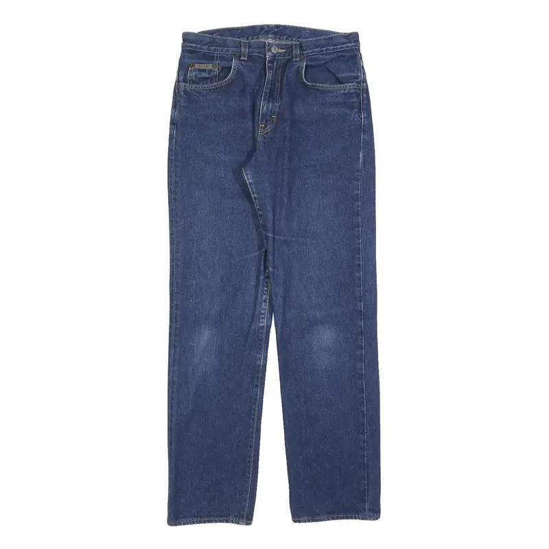 Calvin Klein Jeans Womens Blue Regular Straight Denim Rinse W28 L30 Zip Closure 1