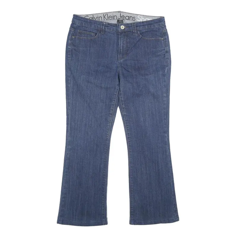 Calvin Klein Jeans Womens Blue Relaxed Bootcut Denim W32 L29 Logo Detail 1