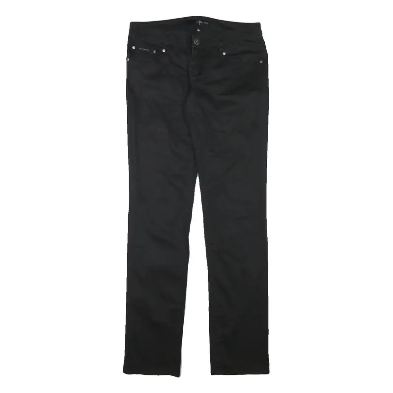 Calvin Klein Jeans Womens Cotton Blend Black Regular Straight Trousers W31 L34 1