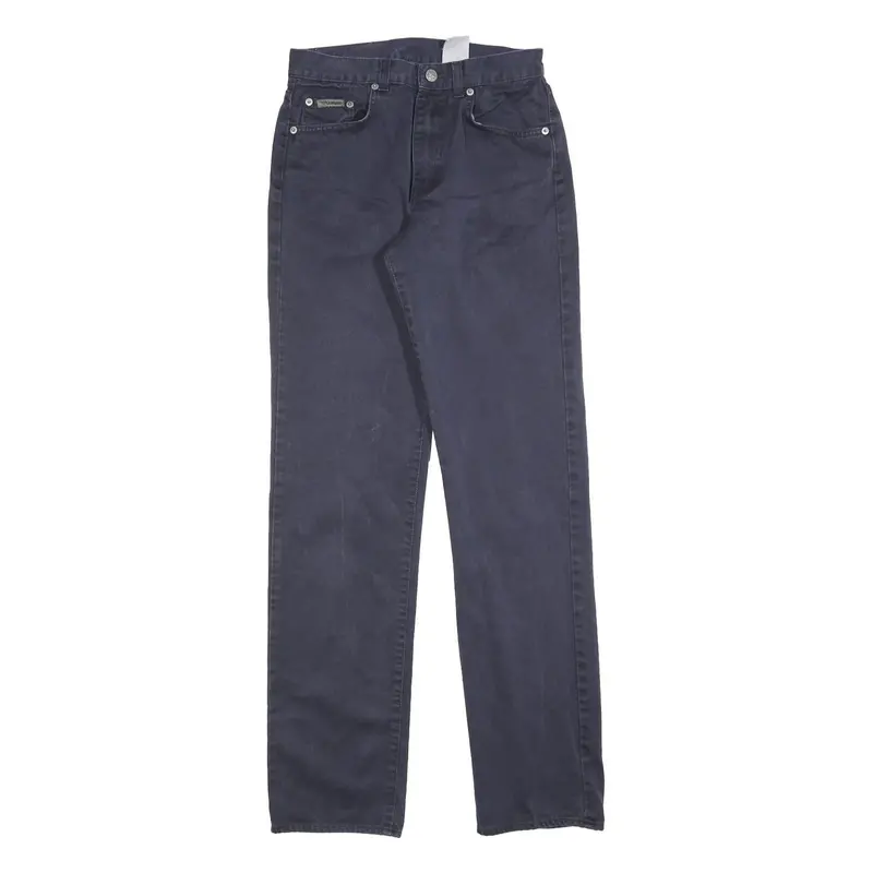 Calvin Klein Jeans Womens Cotton Blend Blue Slim Straight Trousers W27 L32 1