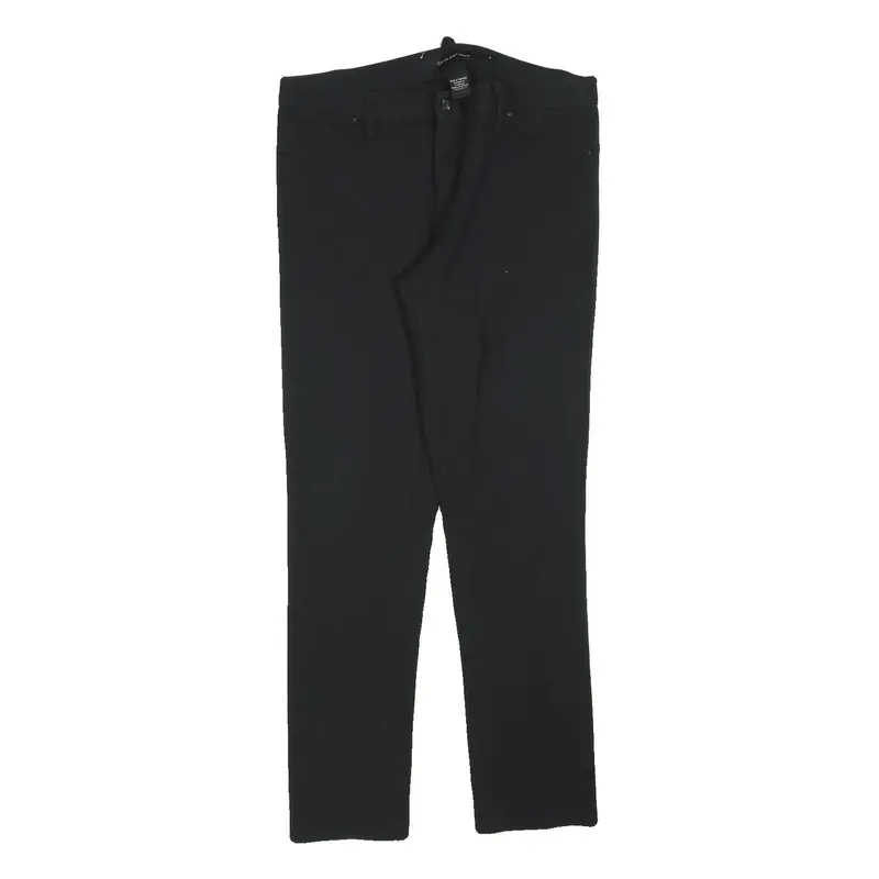 Calvin Klein Jeans Womens Polyester Blend Black Slim Straight Trousers W32 L30 1