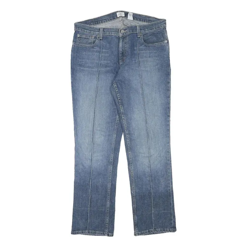 Calvin Klein Jeans Womens Regular Fit Blue Denim Straight Cotton Blend W33 L29 1